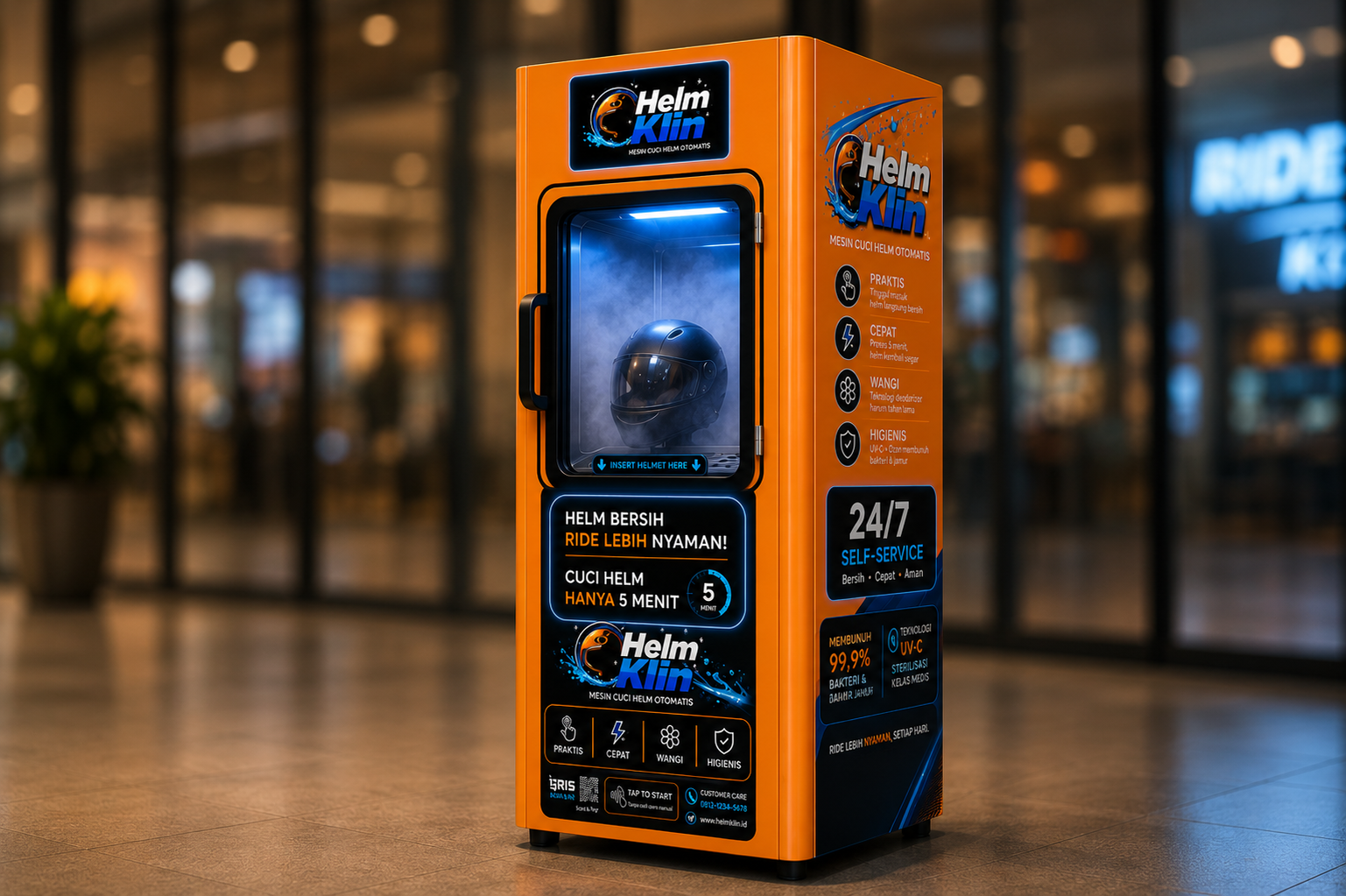 Mesin HelmKlin – Pembersih Helm Otomatis
